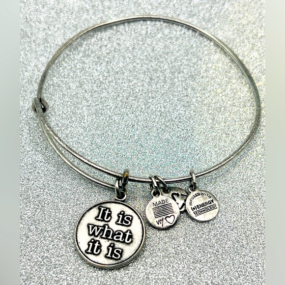Alex and Ani “It is what it is” charm bracelet, adjustable and stainless steel - Picture 2 of 3